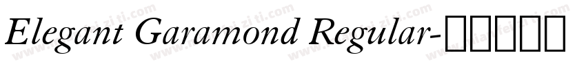 Elegant Garamond Regular字体转换